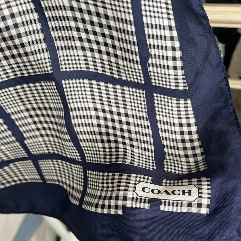 Coach scarf plaid print